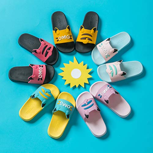 Boys Girls Cute Bathroom Slipper Kids Classic Beach Slippers Slide Sandals Pool Shoes Soft Flip Flops Summer Anti-Slip House Slippers