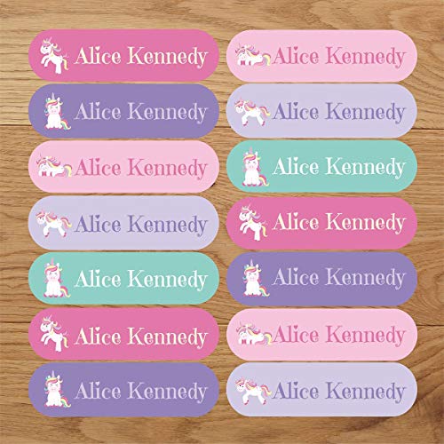 Personalised Unicorn Iron On Name Labels | 50 Pack | For Kids Clothing