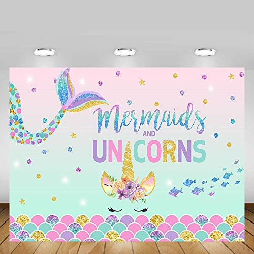 Unicorn & Mermaid Photography Backdrop