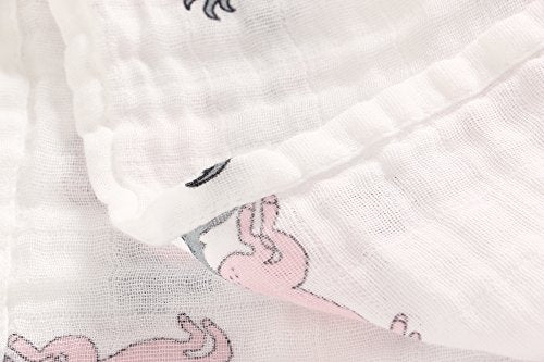 Pink & Grey Unicorn Muslin