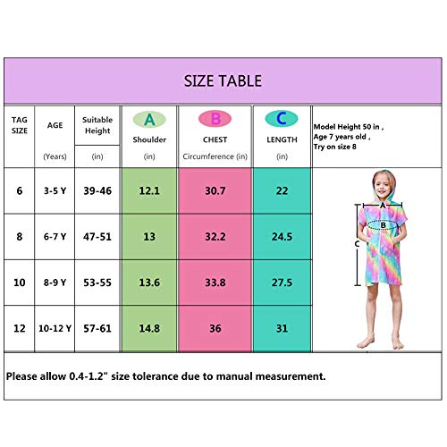 Kids Unicorn Swim Cover Up | Cover-ups Beach Dress Towel | Rainbow