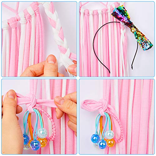Girls Unicorn Headband Holder | Hair Bow Holder | Hair Clips Organizer | Pink