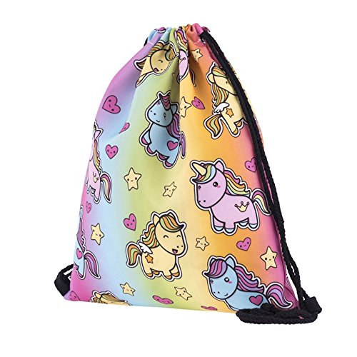 Rainbow Unicorn Kids Swimming Bag PE Kit Bag