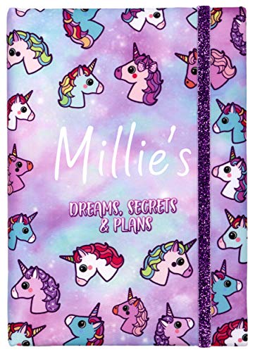 FRINGOO Personalised Unicorn Weekly Planner for Kids and Teenagers Secret Diary