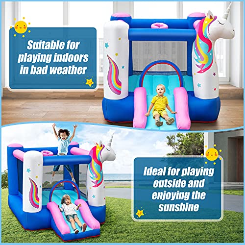Indoors & Outdoors Unicorn Bouncy Castle
