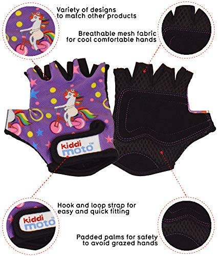 Kids Purple Cycling Gloves 