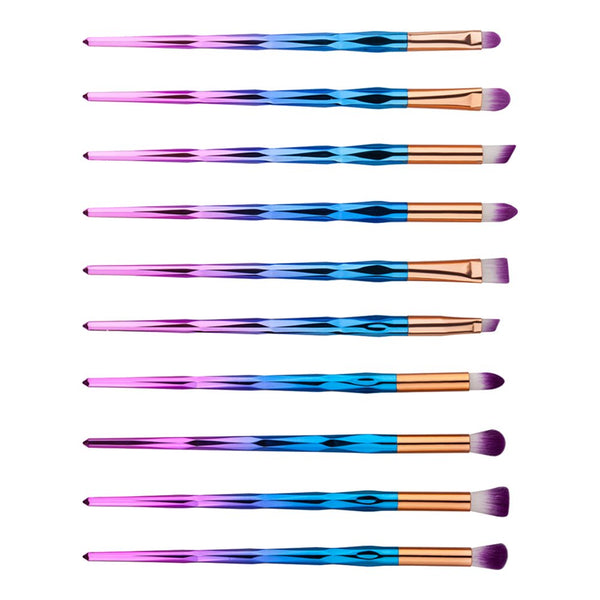 Unicorn Make Up Brushes - Purple Set of 10