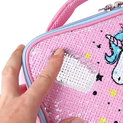 Reversible Sequin Flip Colour Change Unicorn Lunchbox | Pink