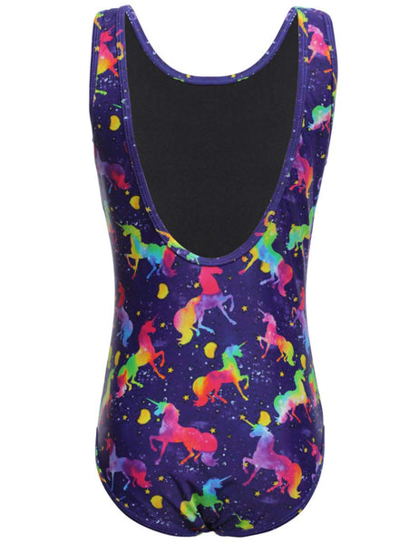 unicorn swimming costume navy blue Strap