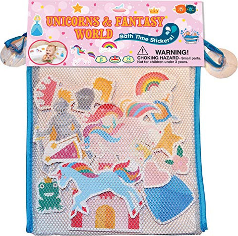 Princesses & Unicorns Bath Stickers | Bath Toys 