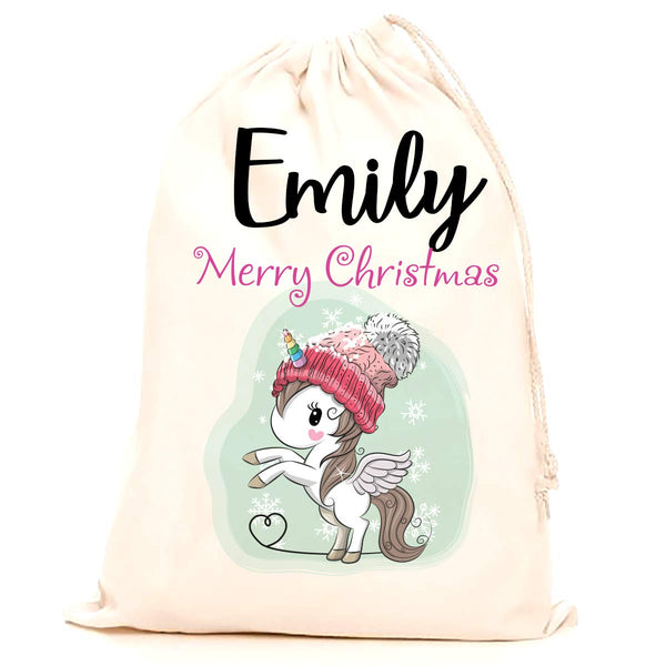 Personalised Christmas Sack - Unicorn theme