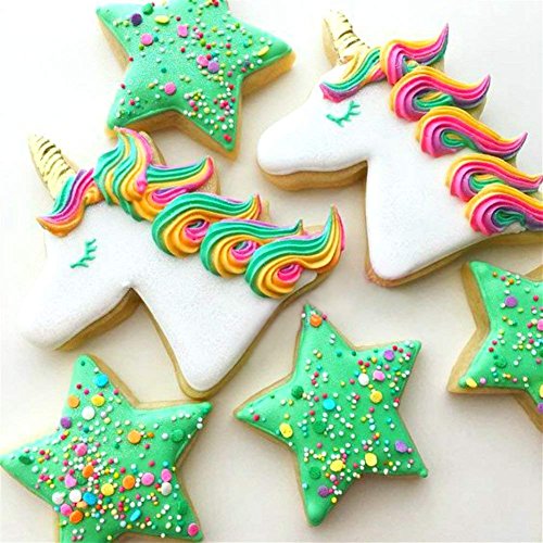 unicorn and star cookies