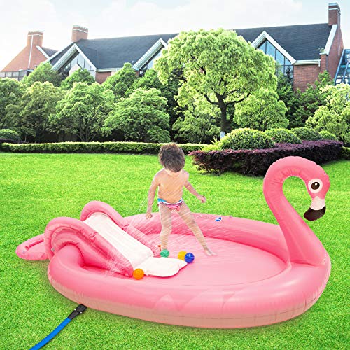 flamingo paddling pool;
