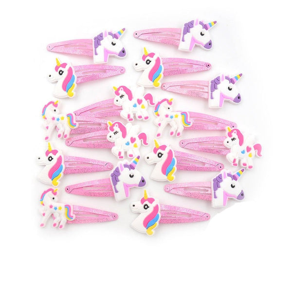Unicorn Party Bag Fillers - Unicorn Girl Hairclips Hair Slides UK