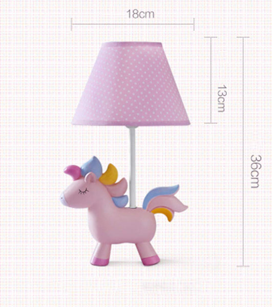 Unicorn bedside table lamp dimensions