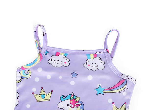 unicorn design themed swimsuit for girls and toddlers
