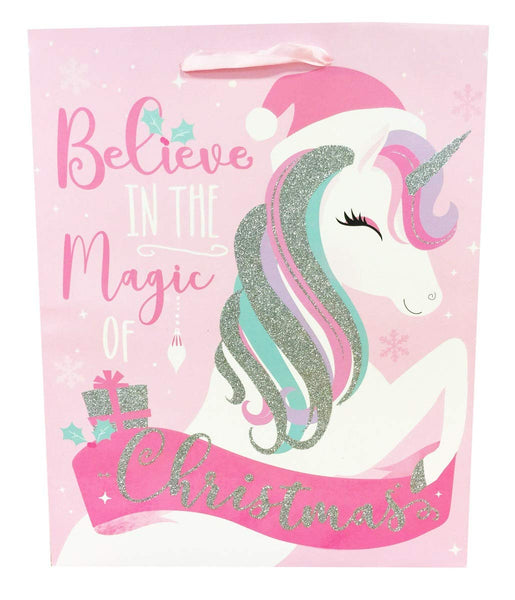 Unicorn Christmas Gift Bag Large