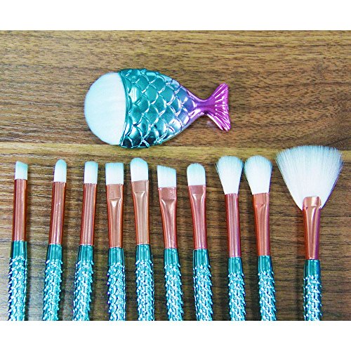 Mermaid Unicorn Makeup Brushes Set, With Bag