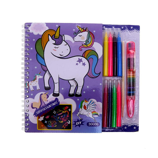 Unicorn Colouring Book with Crayons for Kids Ages 4-8