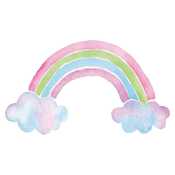 Watercolour rainbow wall sticker | Size variations available | Unicorn window stickers | Children's room decor | UK