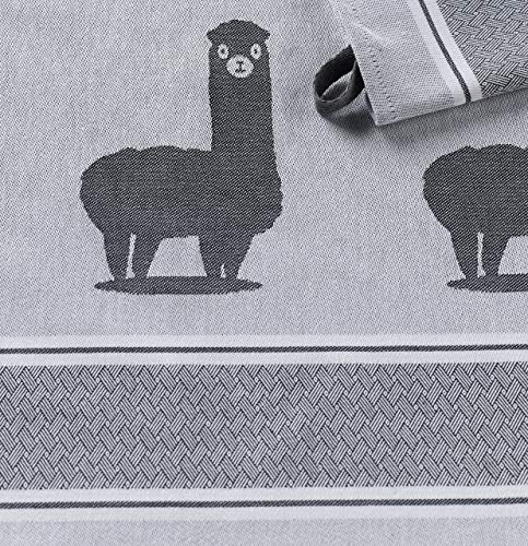 Set of 4 Tea Towels | 100% Cotton | 50x70 cm | Unicorn Design | Pink | saewelo