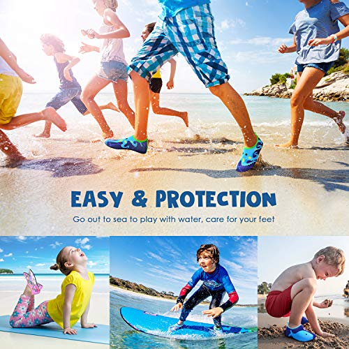 DigiHero Water Shoes for Kids Girls Boys, Swim Water Shoes Quick Dry Non-Slip Water Skin Barefoot Sports Shoes Aqua Socks for Beach Outdoor Sports Unicorn-a