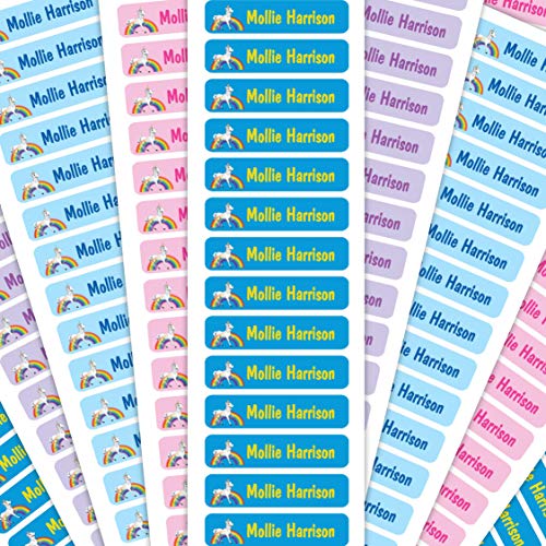 Variety Of Unicorn Iron Name Labels Different Colours