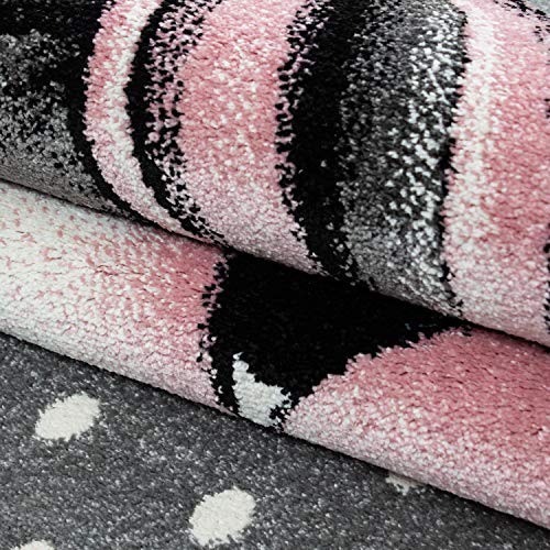 Unicorn Rug | 80 x 150 cm | Grey, Pink, White | Bedroom | Nursery | Playroom
