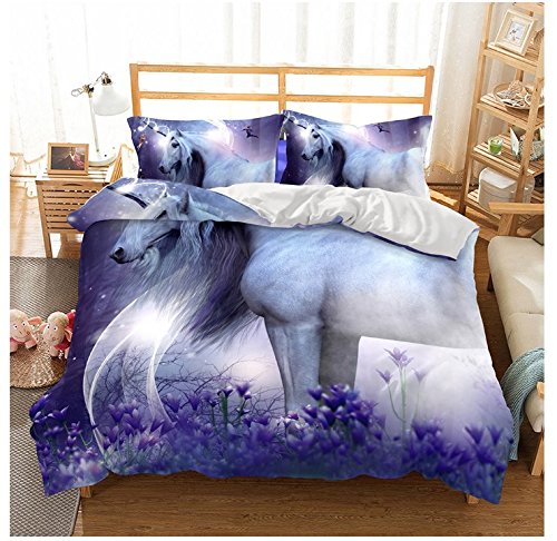 Purple Unicorn Dreams Queen Sized Duvet Cover