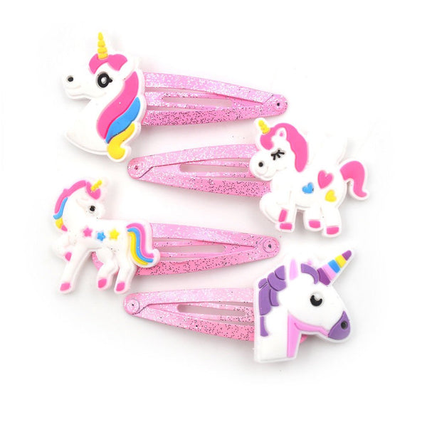 Unicorn Party Bag Fillers - Unicorn Girl Hairclips Hair Slides UK