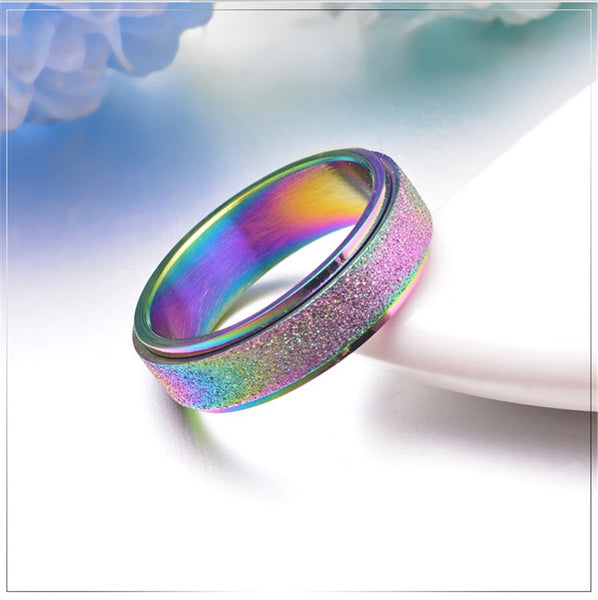 Unicorn ring rainbow colours