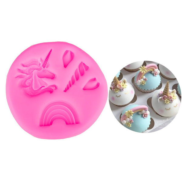 Mini Unicorn Silicon Mold For Cake Toppers / Cup Cake Decorating