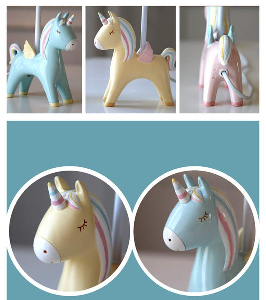 Unicorn LED Table Lamp Bedroom Bedside Lamp - 3 Colours