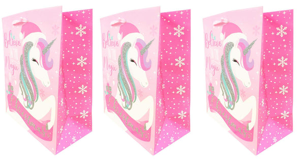 Unicorn Christmas Gift Bag Large
