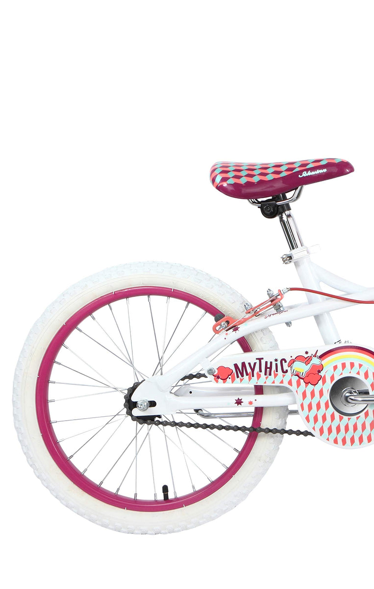 Schwinn Girls Mythic Unicorn Kids Bike White 18