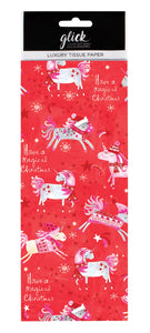 Christmas Unicorn Tissue Paper