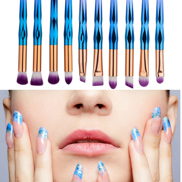 Unicorn Make Up Brushes - Purple Set of 10