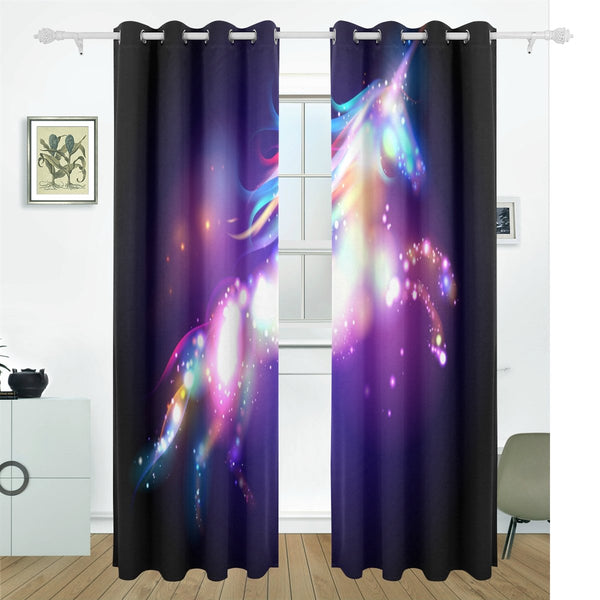Unicorn Print Curtains