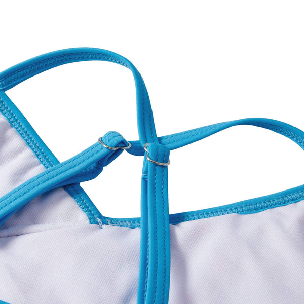 unicorn straps on swimsuit