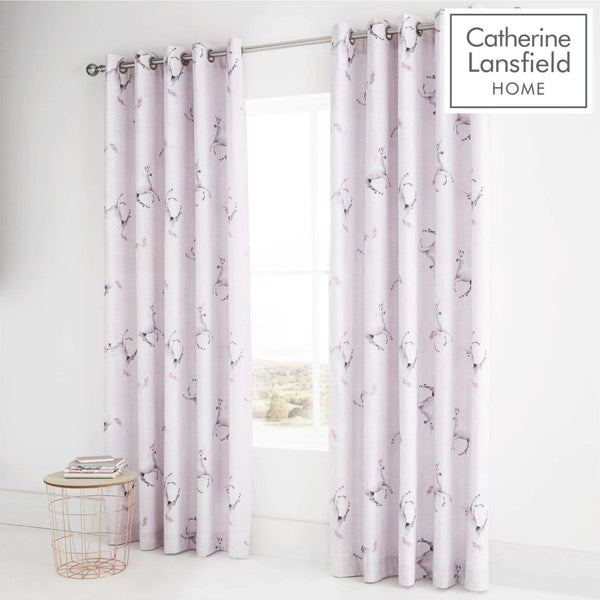 Catherine Lansfield Enchanted Unicorn Easy Care Eyelet Curtains 