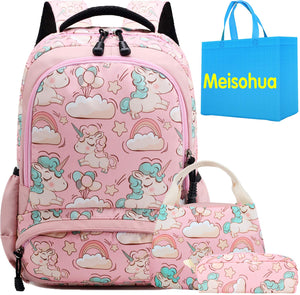 Unicorn Backpack with Clouds and Rainbows