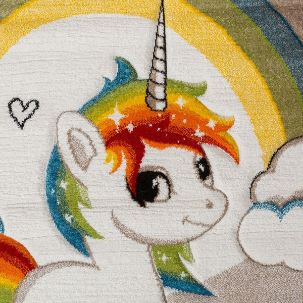 unicorn face on rug