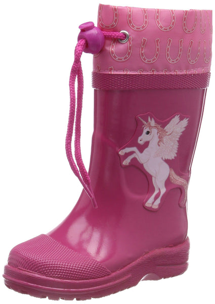 Unicorn wellington boots with laces