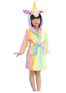 Unicorn Dressing Gown Kids Children Girls 