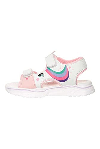 Mountain Warehouse Character Junior Sandals - Neoprene Lined, Touch Strap Fastening, EVA cushioned Girls & Boys Shoes -Best for Summer, Beach, Walking, Hiking & Outdoors Pale Pink Kids Shoe Size 13 UK
