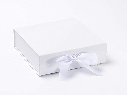 Personalised Unicorn Christmas Eve Box | 30x30x9cm | White Box | Front Bow