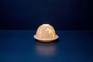 Unicorn Light-Glow Tealight Candle Holder | White Porcelain 