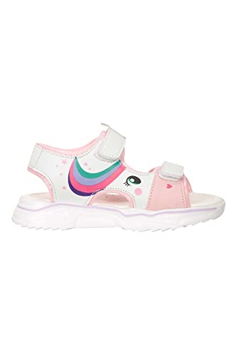 Mountain Warehouse Character Junior Sandals - Neoprene Lined, Touch Strap Fastening, EVA cushioned Girls & Boys Shoes -Best for Summer, Beach, Walking, Hiking & Outdoors Pale Pink Kids Shoe Size 13 UK