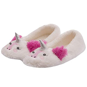White & Pink Ladies Novelty Slippers 