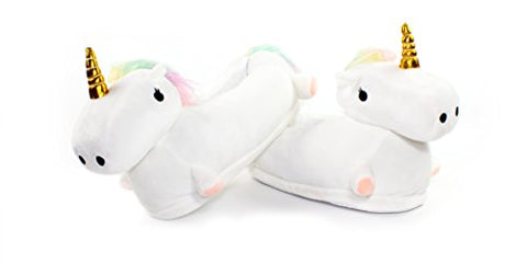 Light Up Unicorn Childs Slippers | Size 11- 3 | White 